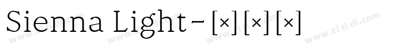 Sienna Light字体转换
